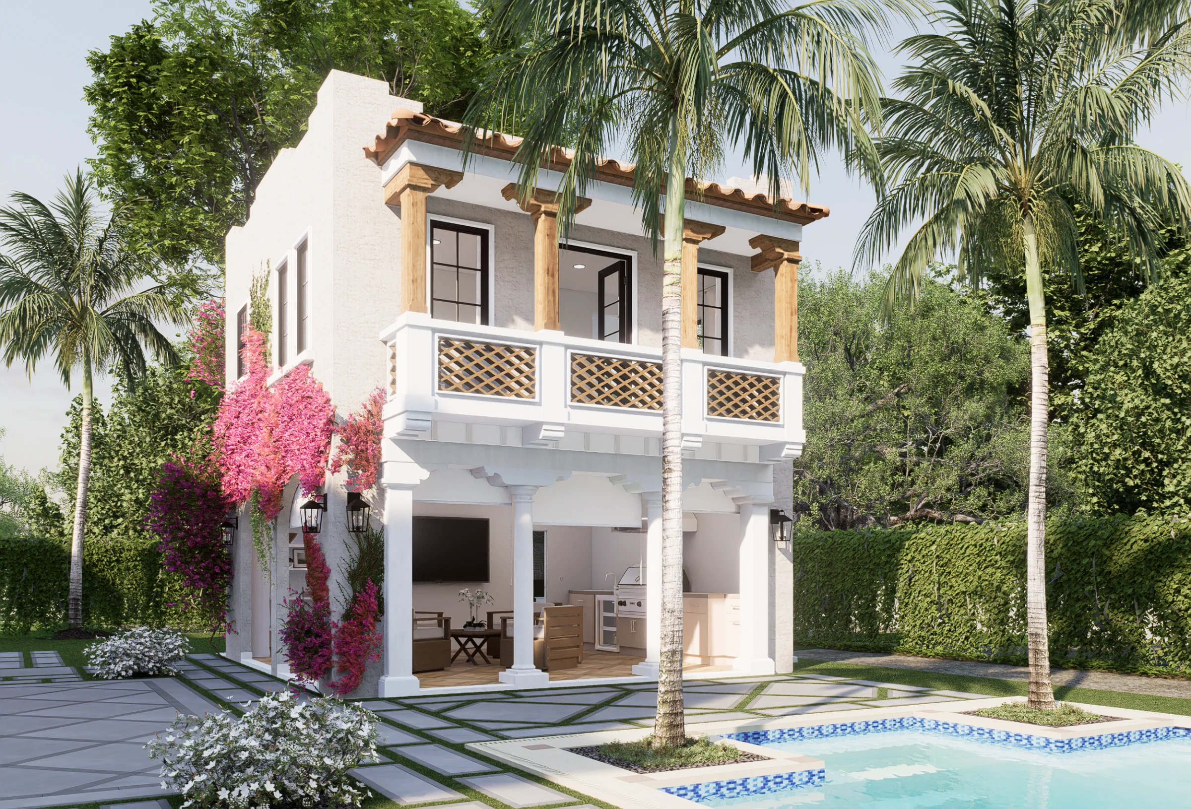 221 Monroe Drive, pool house