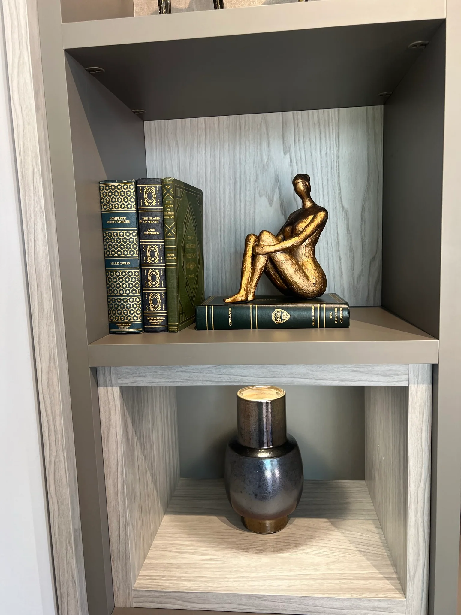 Amrit, library shelf